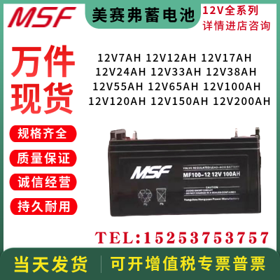 MSF美赛弗蓄电池MF12V24AH38AH40AH65AH100AH/UPS/EPS/消防主机房