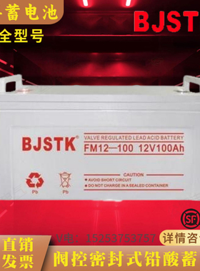 BJSTK京科蓄电池 6-GFM/FM12V24AH38AH65AH100AH120AH机房UPS/EPS