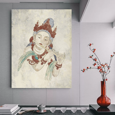 莫高窟159窟藏经洞人物建筑彩图