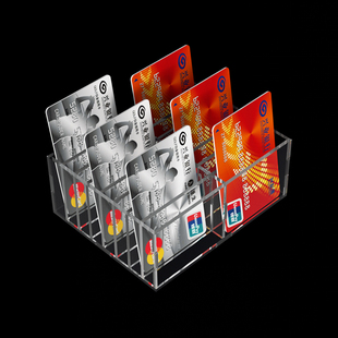 F2房卡收纳盒定制加厚透明多格KTV酒店宾馆总台前台房卡盒 架定做