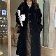 黑色双面羊绒大衣女迪木尔风新款 中长款 高级感羊毛呢简约韩系外套