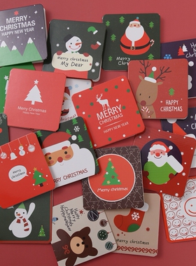 mini christmas card small greeting wishing cards 迷你小贺卡