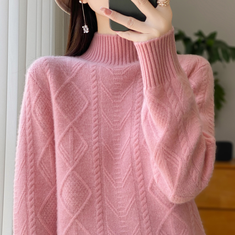 秋冬2025新款纯高领针织打底衫女内搭洋派大尺码女装毛衣1201u