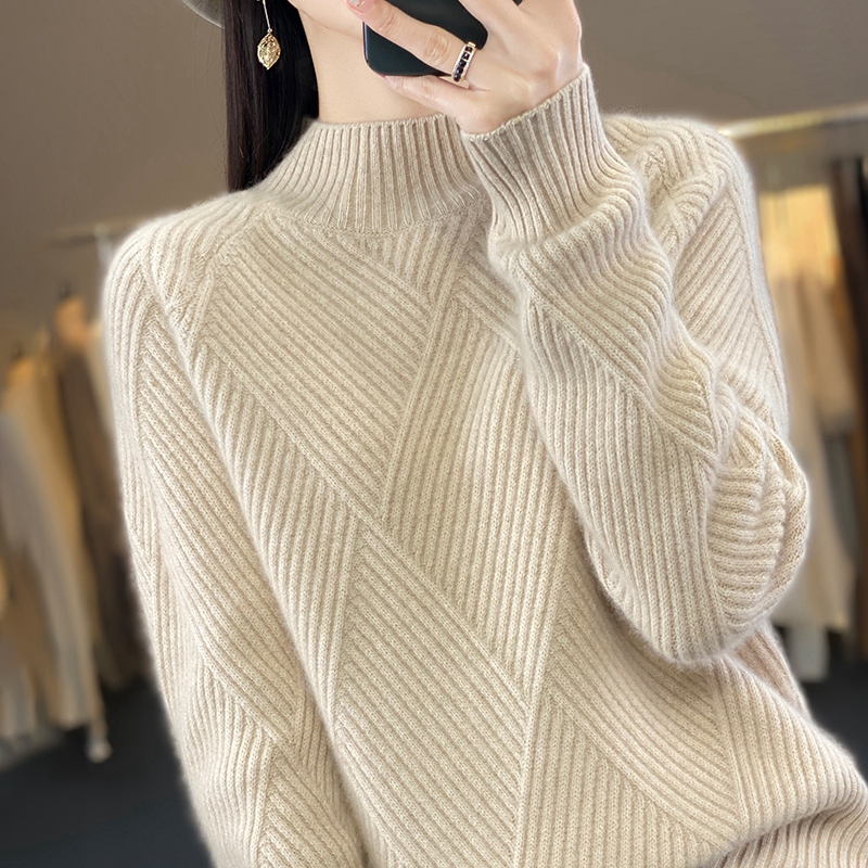 秋冬高领毛衣女季加厚2025新款针织打底衫内搭大码纯衫1201u