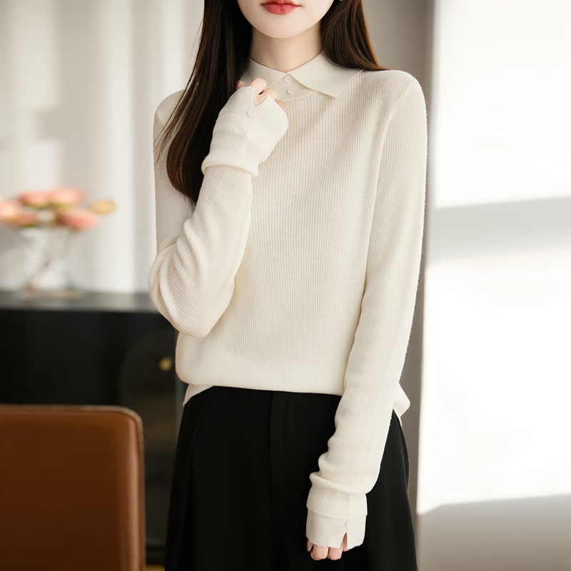 POLO领新款长袖针织衫外穿打底衫