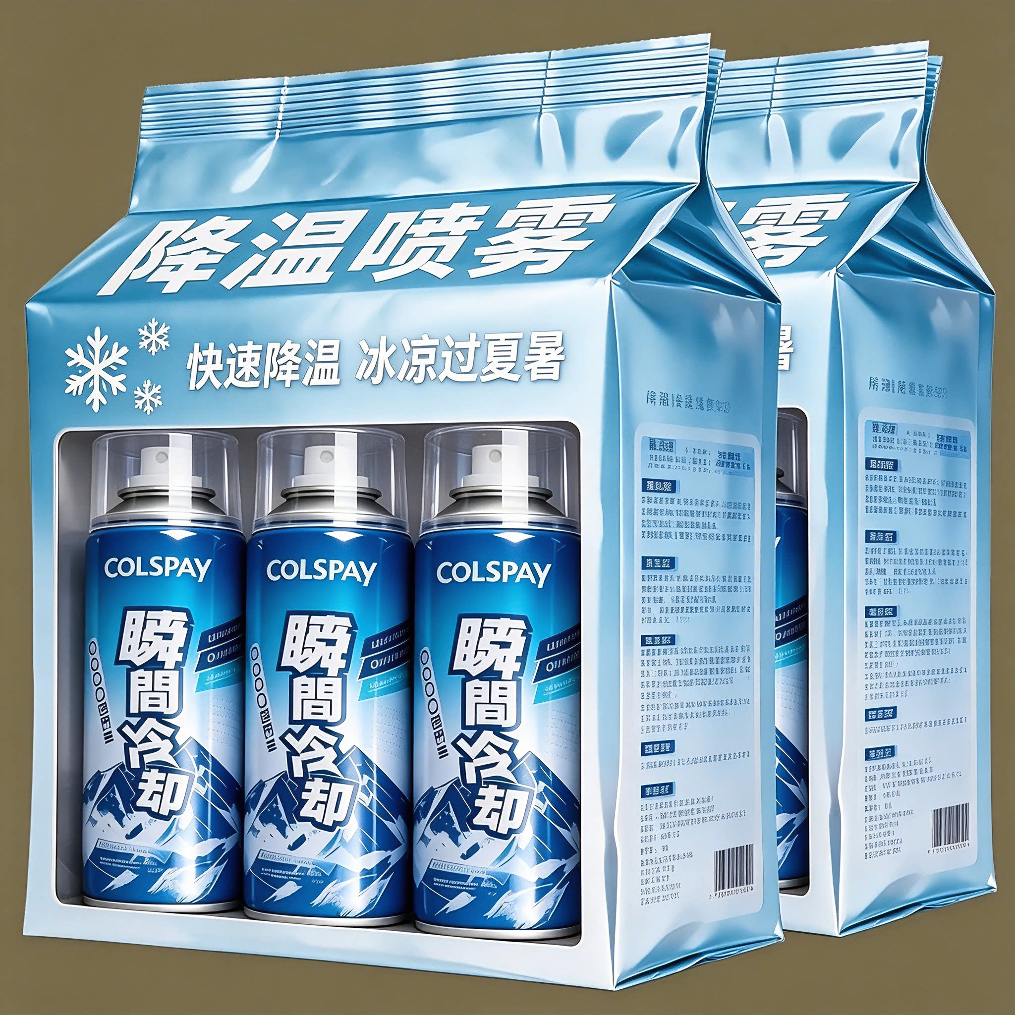 夏季军训运动瞬冷降温喷雾