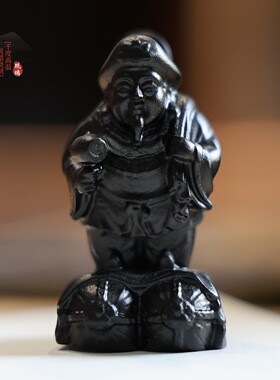琉璃大黑天摆件迷你小佛像吊坠车挂包挂守护桌面办公桌车内小财神