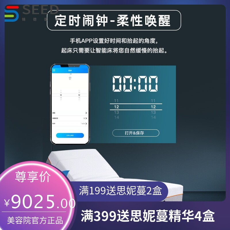 蓝牙语音智能床家用可升降手机APP多功能电动床主卧无床头智能床