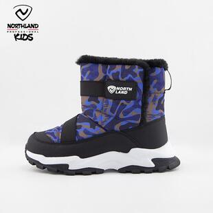 NORTHLAND儿童户外雪地棉靴2024冬新品防雪防泼水铁爪防滑加绒鞋
