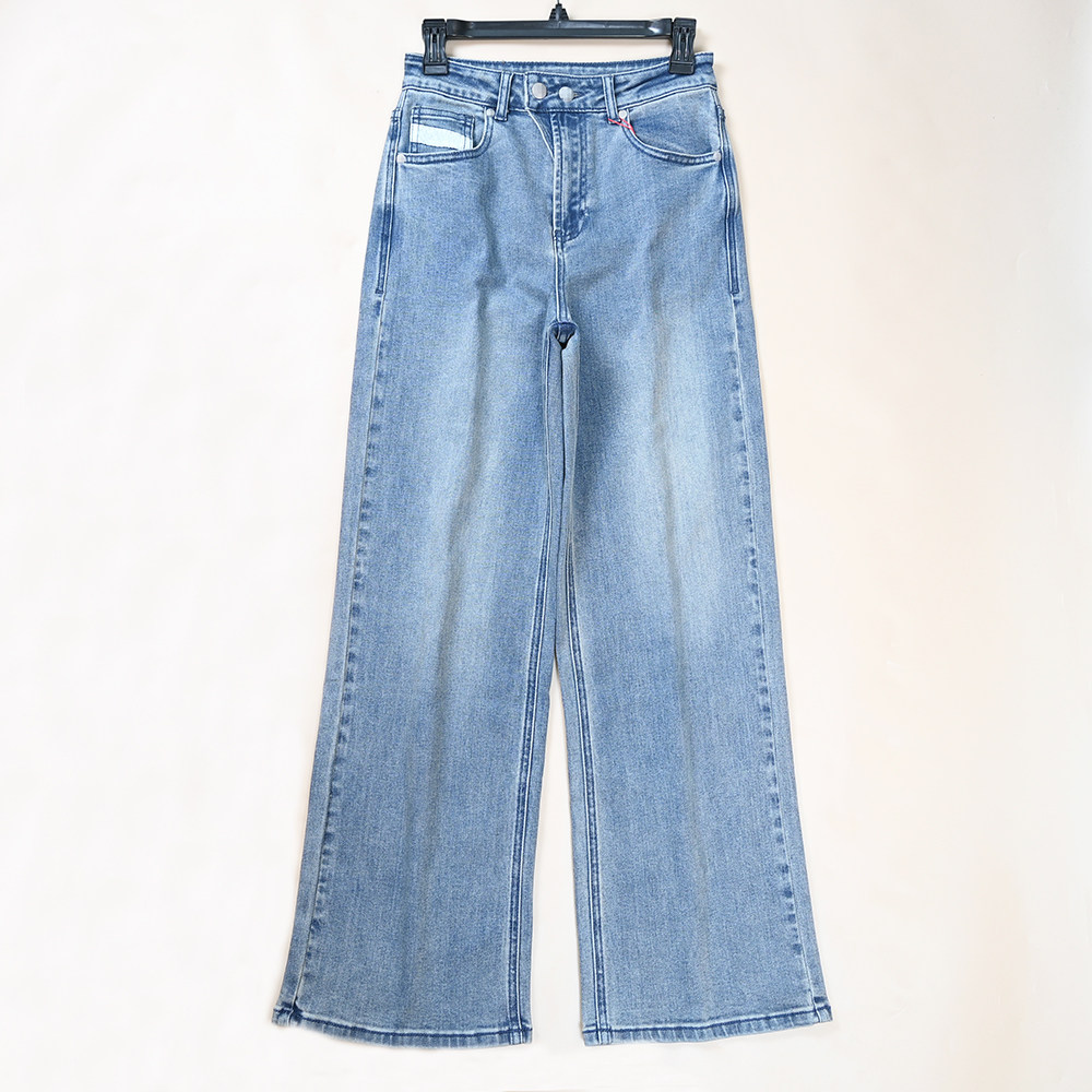 春秋新款女士水洗棉微弹高腰宽松直筒牛仔长裤,女装/女士精品,牛仔裤,淘宝优惠券,粉丝福利购,淘宝优惠卷