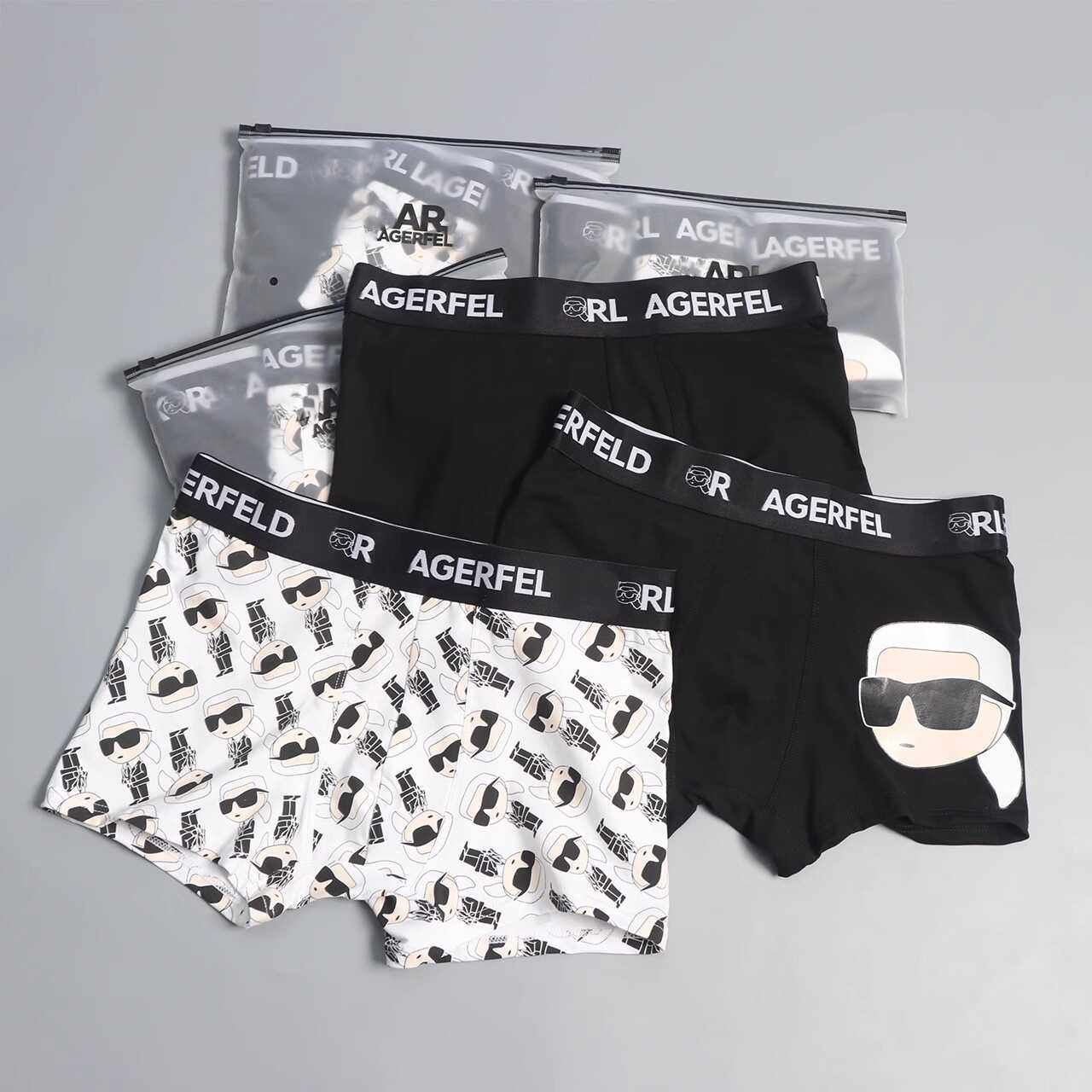 舒适弹力三条装男士内裤美系K尔