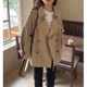气质英伦风通勤外套上衣 百搭休闲风衣外套女短款 胖MM80 300斤大码