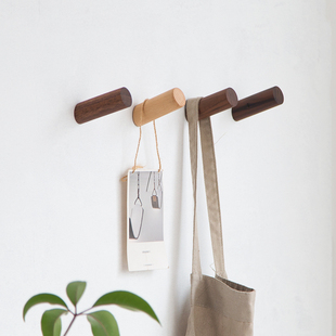 实木质挂钩墙上壁挂创意门后衣帽钩玄关免打孔北欧挂衣钩强力粘胶