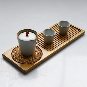 日式竹木茶盘茶托海实木