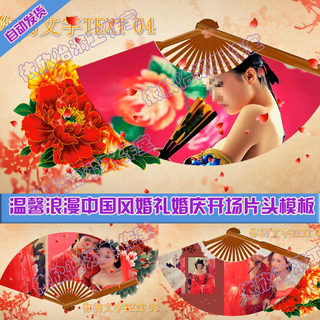 会声会影x8x9 x 10温馨浪漫复古中国风婚礼婚庆开场片头相册模板