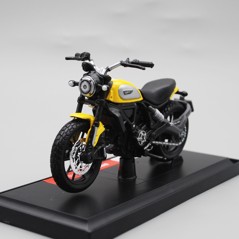 美驰图1:18杜卡迪scrambler仿真摩托车模型轮胎可动带减震底座新