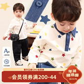 t恤春秋2026新款 小O爸男婴童 男宝宝长袖 棉质a类婴儿POLO上衣