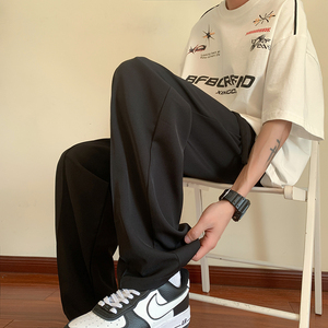 直播品质2025夏季新款冰丝休闲西裤长裤潮男1503B-K158-P45控68,男装西裤,电商基地B273-1