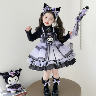 小女孩洋氣秋冬款 生日連衣裙 秋裝 庫洛米女童洛麗塔公主裙2025新款