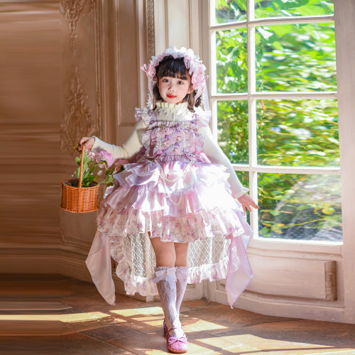 女童洛丽塔公主裙玫瑰生日礼服