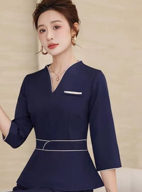 美容师工作服女秋冬高级皮肤管理医美足浴足疗美容院技师套装