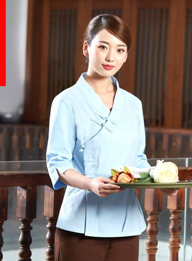冬季足浴足疗店技师工作服女套装裤美容院SPA美容师养生会所制服