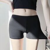 黑色薄款 2件装 少女夏 大码 学生短裤 莫代尔打底安全裤 防走光打底裤