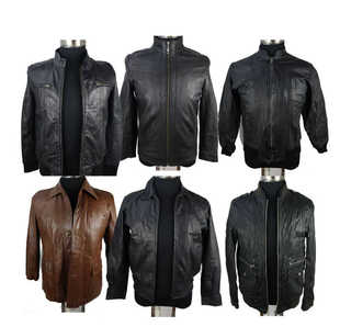 男款真皮皮衣牛羊皮夹克外套时尚休闲古着vintage