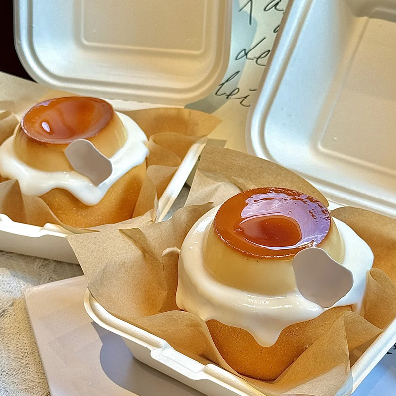 网红焦糖布丁浮云卷包装盒