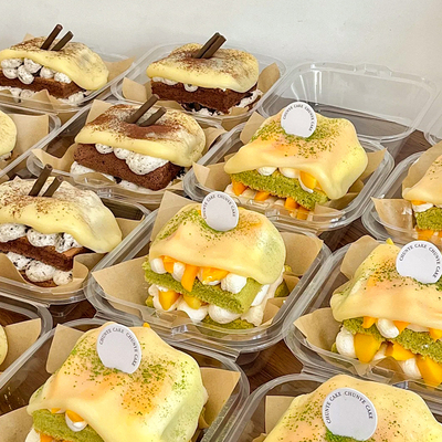 夏凉被蛋糕切块蛋糕透明包装盒