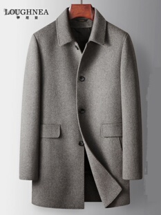 男式 大衣2025秋冬双面呢风衣中青年商务脱卸羽绒内胆羊毛保暖外套