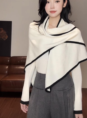 JOY STUDIO-休闲简约针织衫+披风套装6716两件套