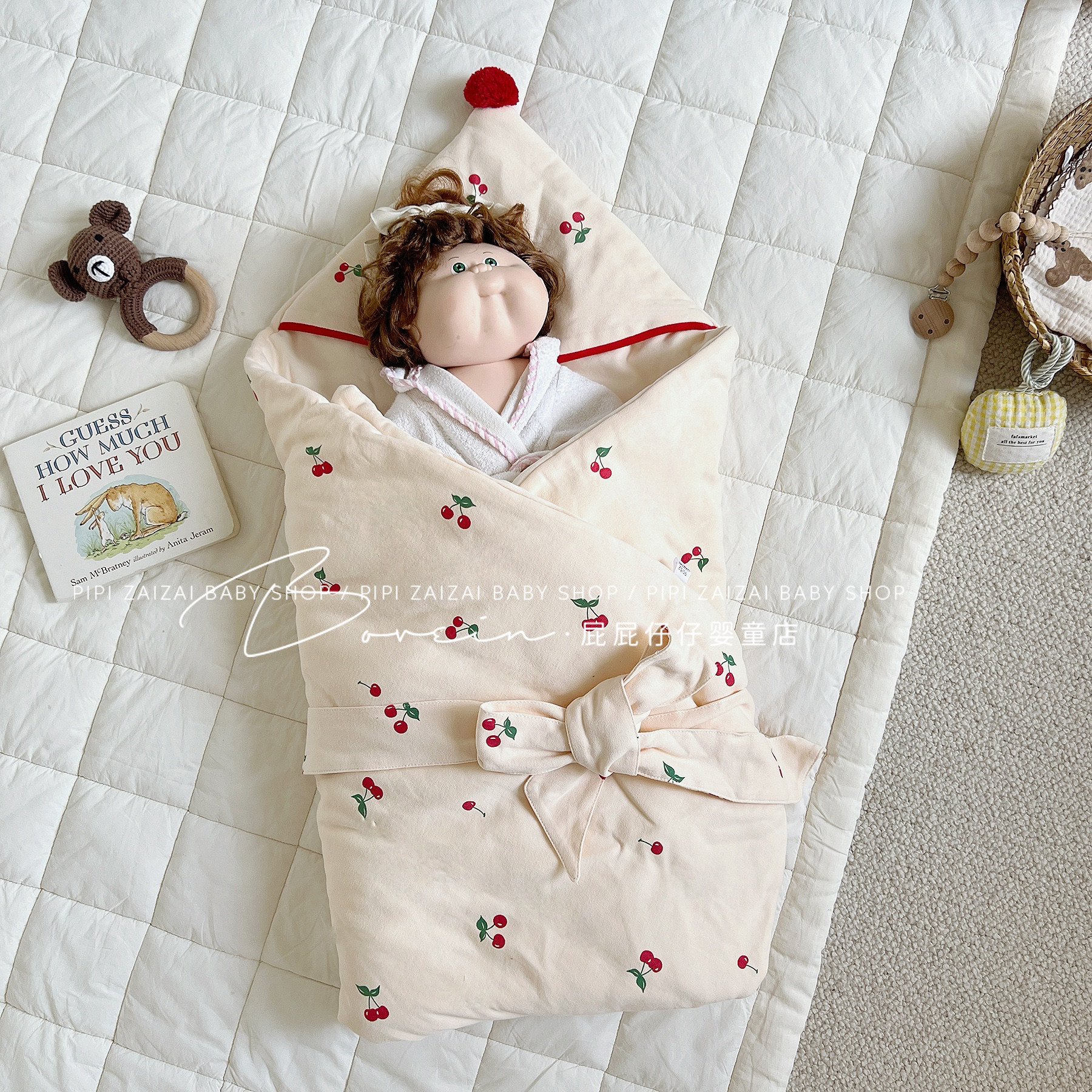 新生婴儿包单初生宝宝产房纯棉襁褓裹布包巾包被才春秋加厚款用品