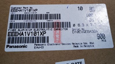 EEEHA1V101XP 松下贴片铝电解电容 35V100UF 100 VHA 6.3X7.7