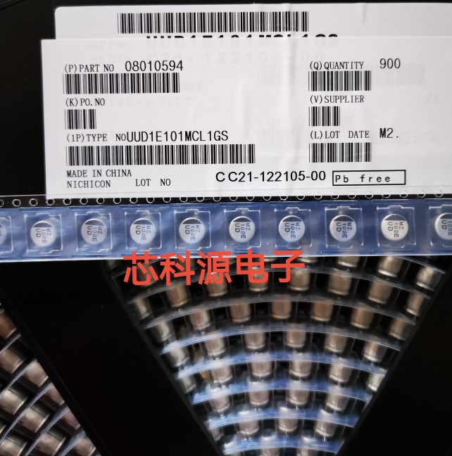 UUD1E101MCL1GS 尼吉康高频贴片铝电解 25V100UF 100E UD 6.3x7.7