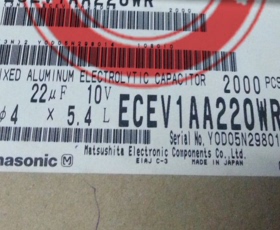 ECEV1AA220WR 松下贴片铝电解电容 10V22UF 4X5.4 一盘2K SMD
