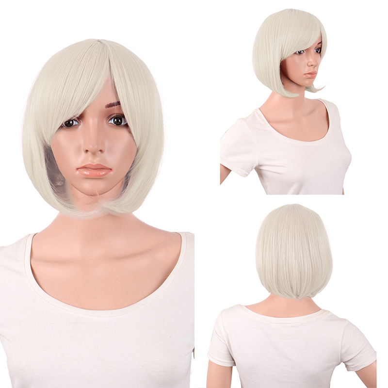 潼漫高温丝奶金色波波头cos假发