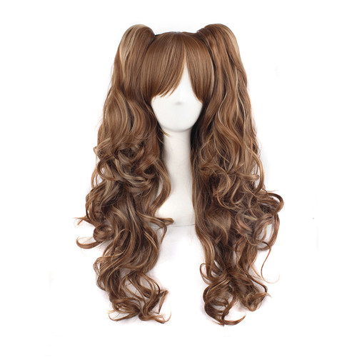 长卷发双马尾潼漫cos假发