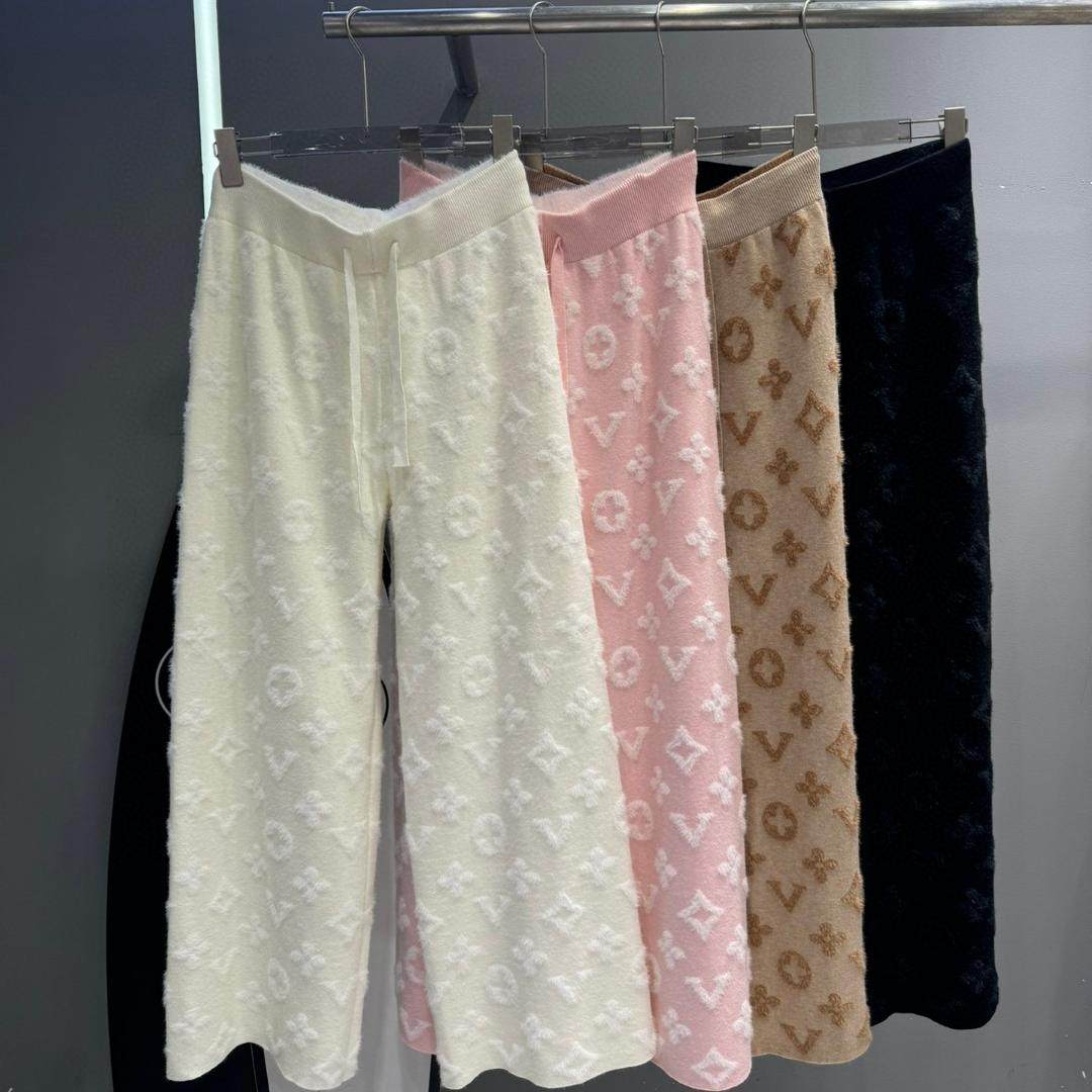 2025秋冬新款水貂毛提花针织阔腿裤女高腰显瘦休闲直筒拖地秋裤,女装/女士精品,休闲裤,淘宝优惠券,粉丝福利购,淘宝优惠卷