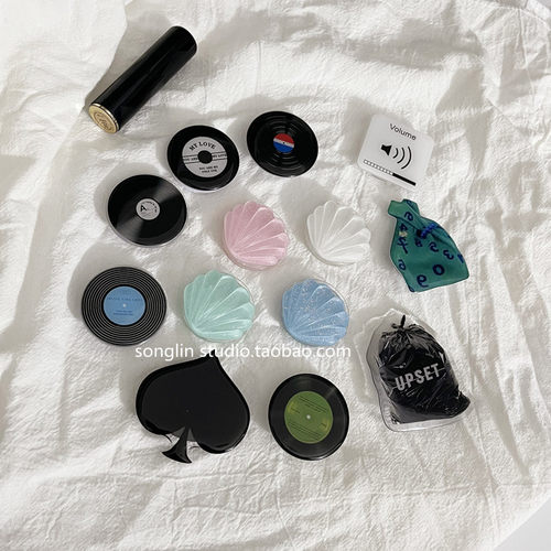 小众复古cd贝壳透明气囊支架