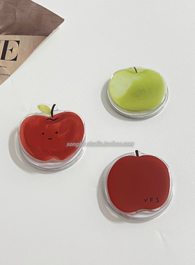 简约青苹果仿真食物x桌面支撑伸缩便携magsafe表情红苹果磁吸支架