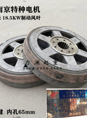 南京特种电机制动轮刹车盘ZDX 62-6 24KW32T电动葫芦电机铝风叶皮