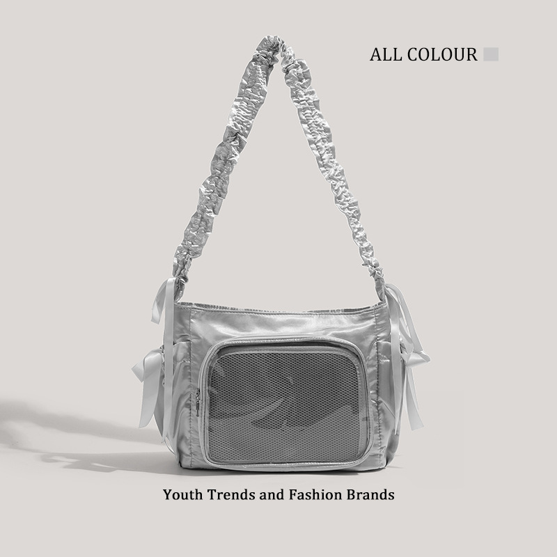 Star Fragment Box闪酷蕾丝炫银二次元大容量单肩手提透明痛包