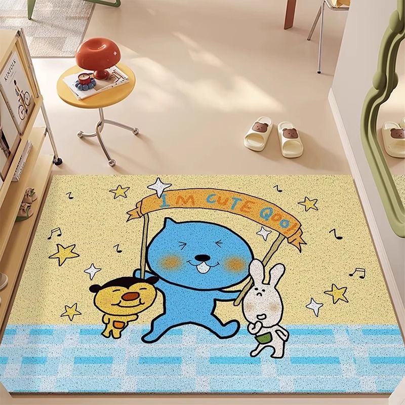 呆萌可爱酷儿趣味地毯丝圈地垫