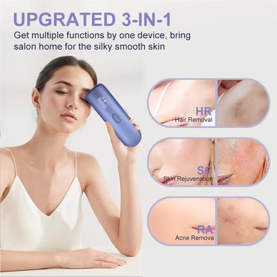 3in1 Portable Laser Hair Removal Women Cooling Rejuvenation