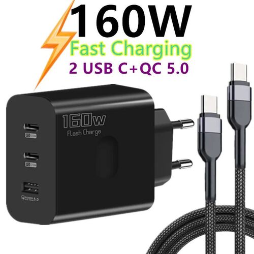 160W USB Charger USB Type C Fast Charging Adapter Quick Char