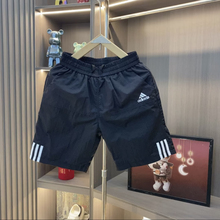 2025夏季新款男薄料速干五分裤开叉休闲简约刺绣时尚百搭短裤9813
