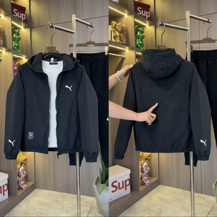 百搭运动上衣青年潮流男装 2025春季 连帽夹克外套时尚 休闲男士 新款