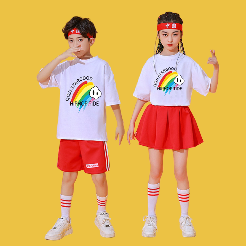 六一小学生运动会啦啦队演出服幼儿园女童啦啦操儿童表演服装男生