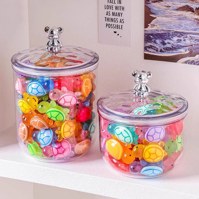 萌粒展示罐收纳公仔积木乌龟小玩具密封罐摆件透明展示架防尘盒子,收纳整理,萌粒收纳盒/架,淘宝优惠券,粉丝福利购,淘宝优惠卷
